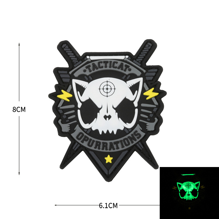 PVC 猫パッチ服士気バッジ軍事戦術パッチバックパックフック - Urban Backpack Tactical のレビューと価格