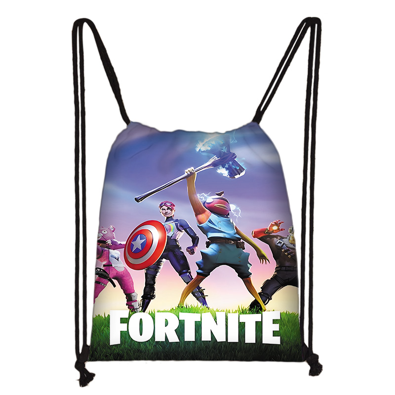 子供用プリント入り巾着ショッピングバッグ男性用ホットゲームデ - Fashion Backpack Women のレビューと価格