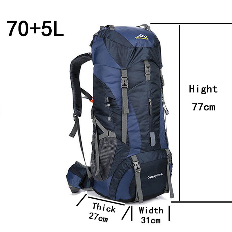 男性と女性のための75l防水バックパック,アウトドアハイキン - Rain Cover Backpack のレビューと価格