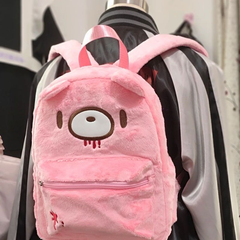 グルーミーベア キュートなバックパック ピンク 大容量 漫画 - Fashion Backpack Women のレビューと価格