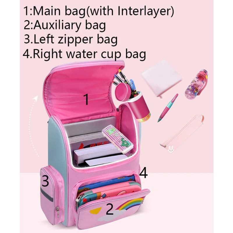 女の子用キッズバックパック ユニコーン 子供用ブックバッグ  - School Backpack Teen のレビューと価格