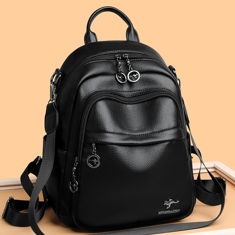 2026 防水 PU レザー女性バックパック盗難防止バックパ - Travel Backpack Anti Theft のレビューと価格