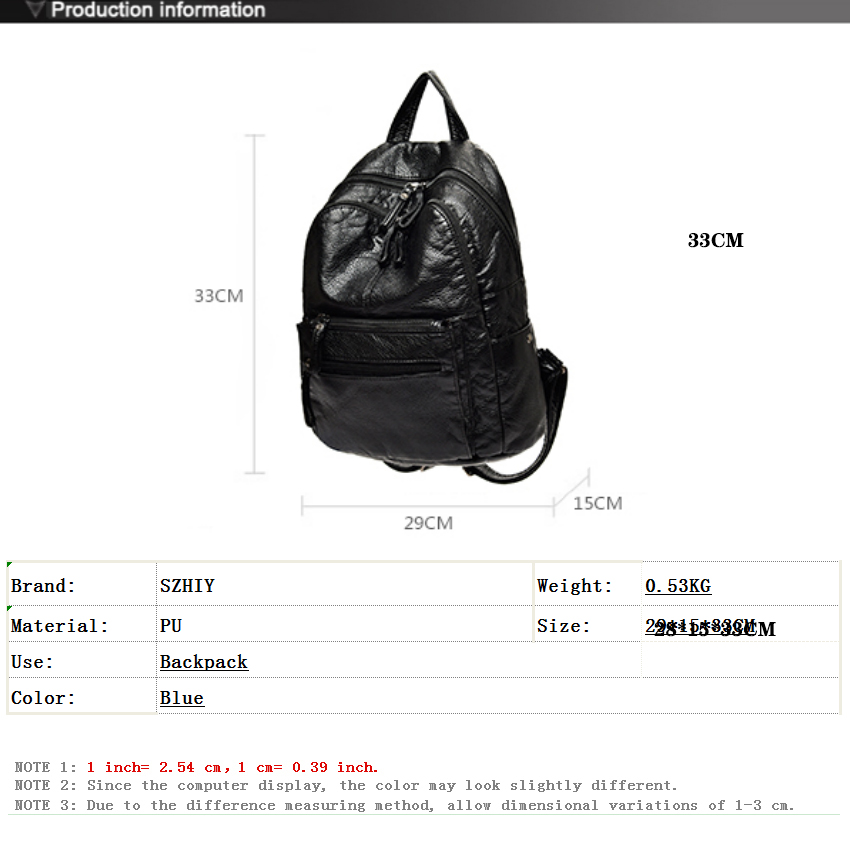 洗浄済みレザーバックパック 女性用 ソフトPUトラベルバック - Travel Backpack Anti Theft のレビューと価格