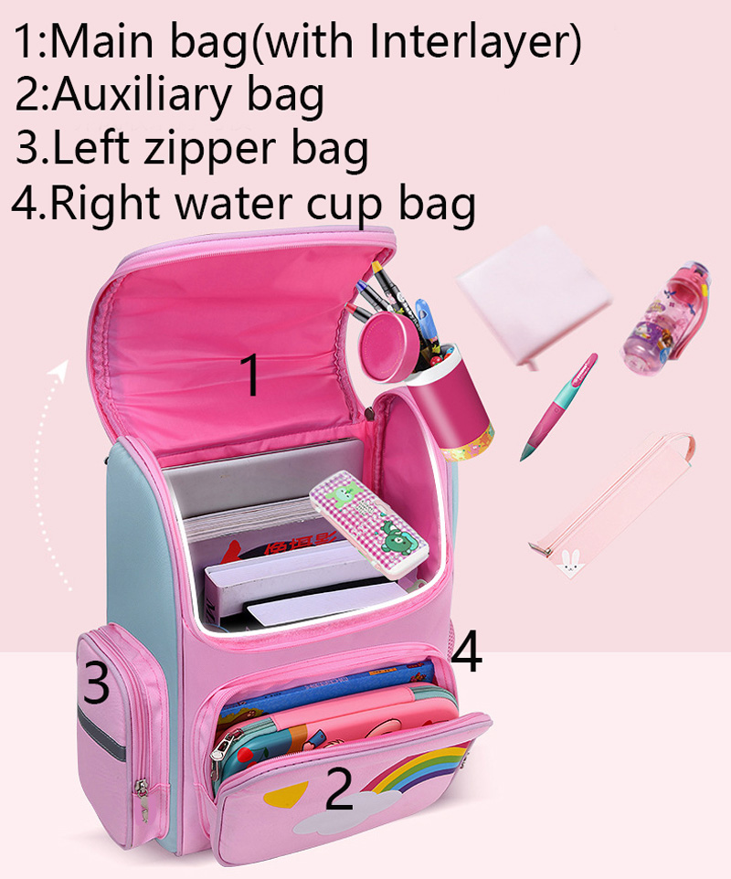 女の子用キッズバックパック ユニコーン 子供用ブックバッグ  - School Backpack Teen のレビューと価格