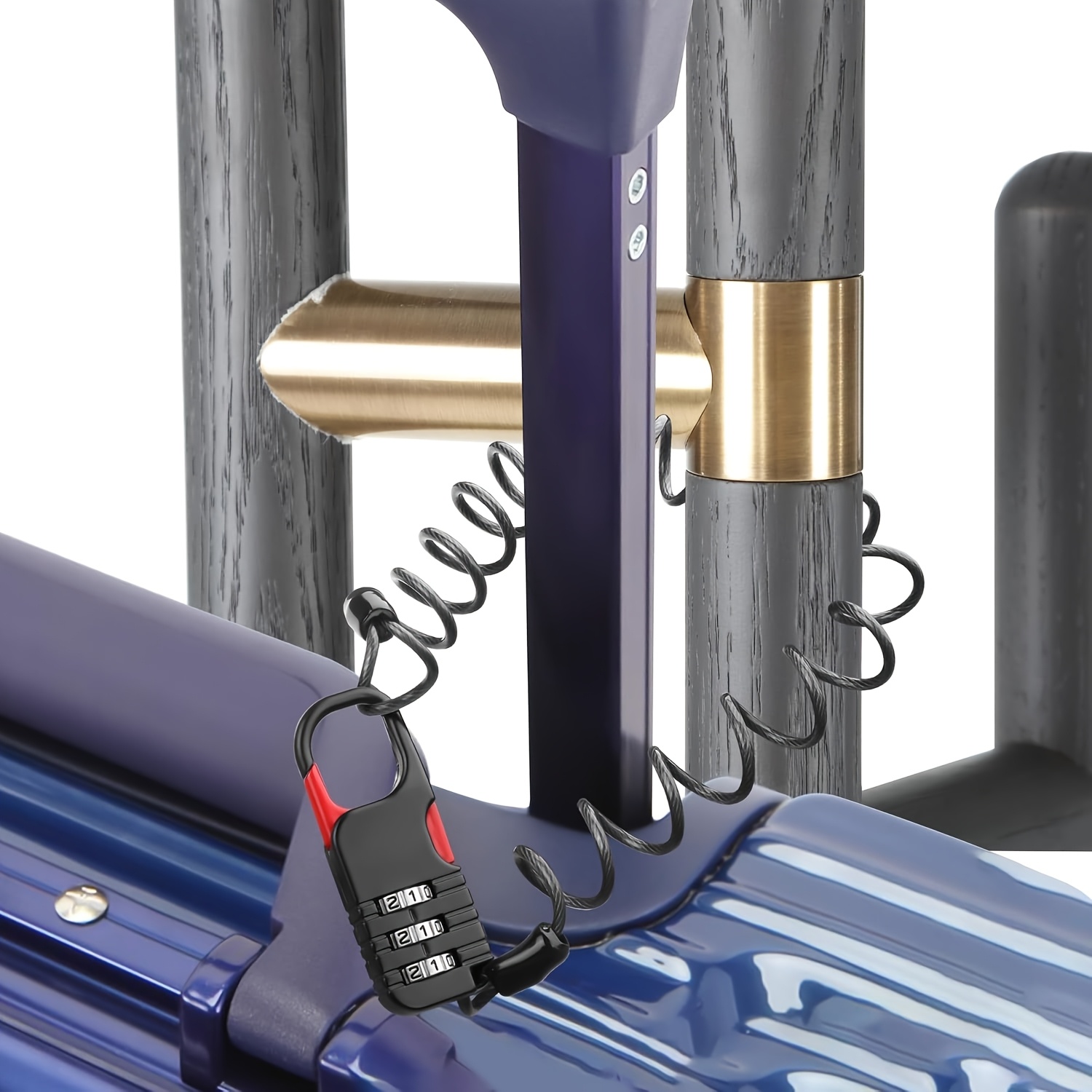 3桁コンビネーション南京錠、格納式ケーブル付き盗難防止パスワ - Travel Backpack Anti Theft のレビューと価格