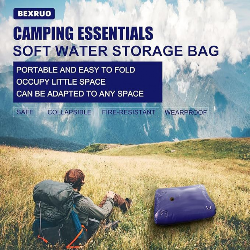 PVC水貯蔵バッグ新しいソフト水タンク水貯蔵容器屋外ポータブ - Hydration Pack Outdoor のレビューと価格